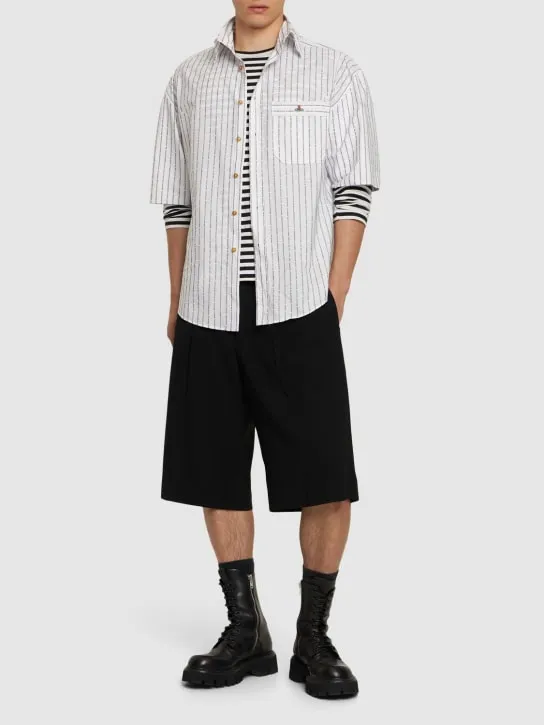 Vivienne Westwood   Striped cotton poplin s/s shirt 