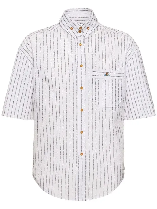 Vivienne Westwood   Striped cotton poplin s/s shirt 