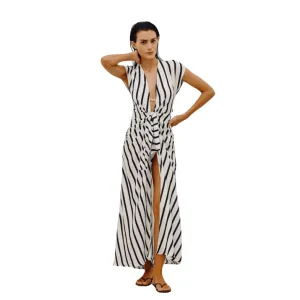 VIX Sasha Long Stripe Viscose Cover up