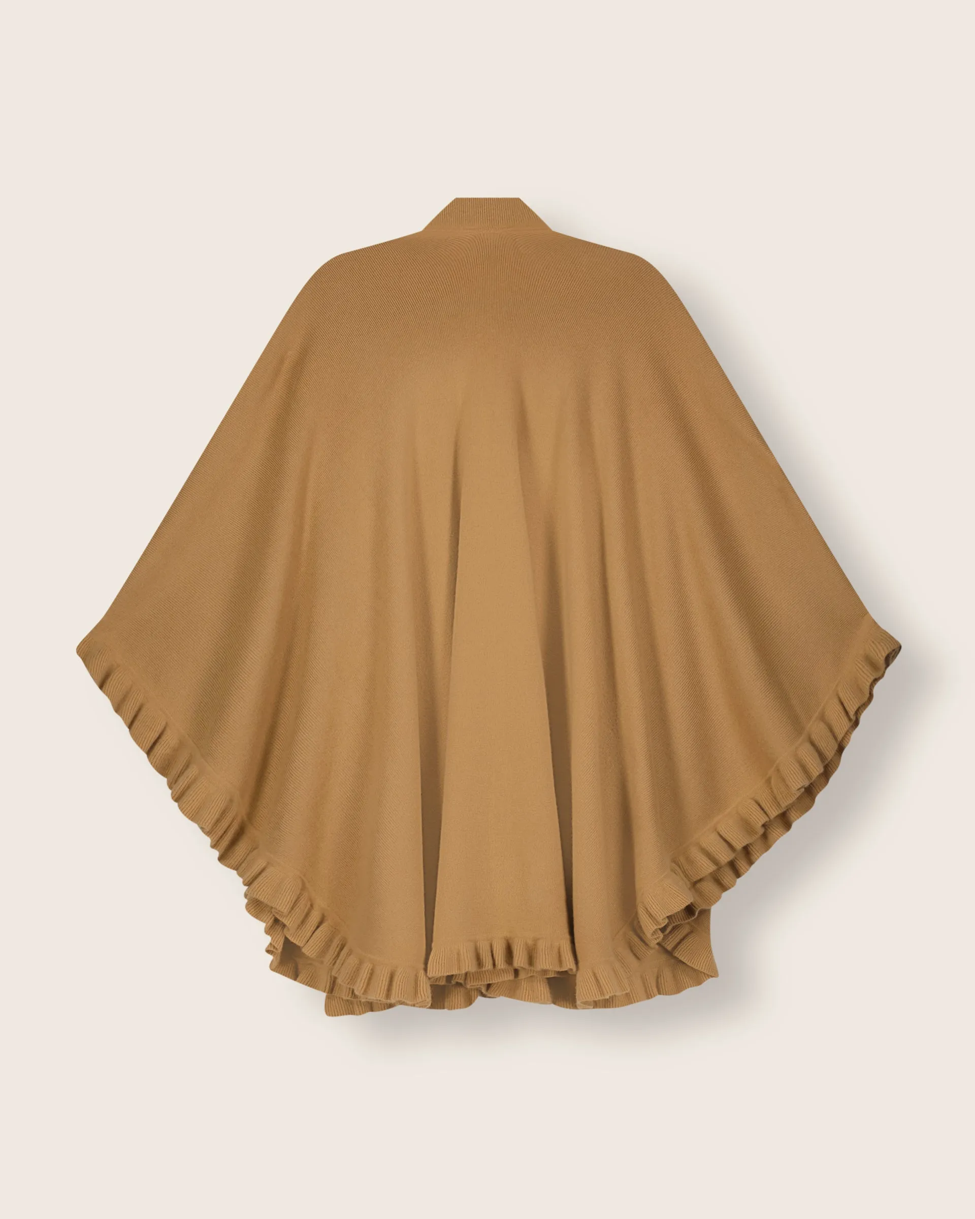 Volant Knitted Cashmere Cape