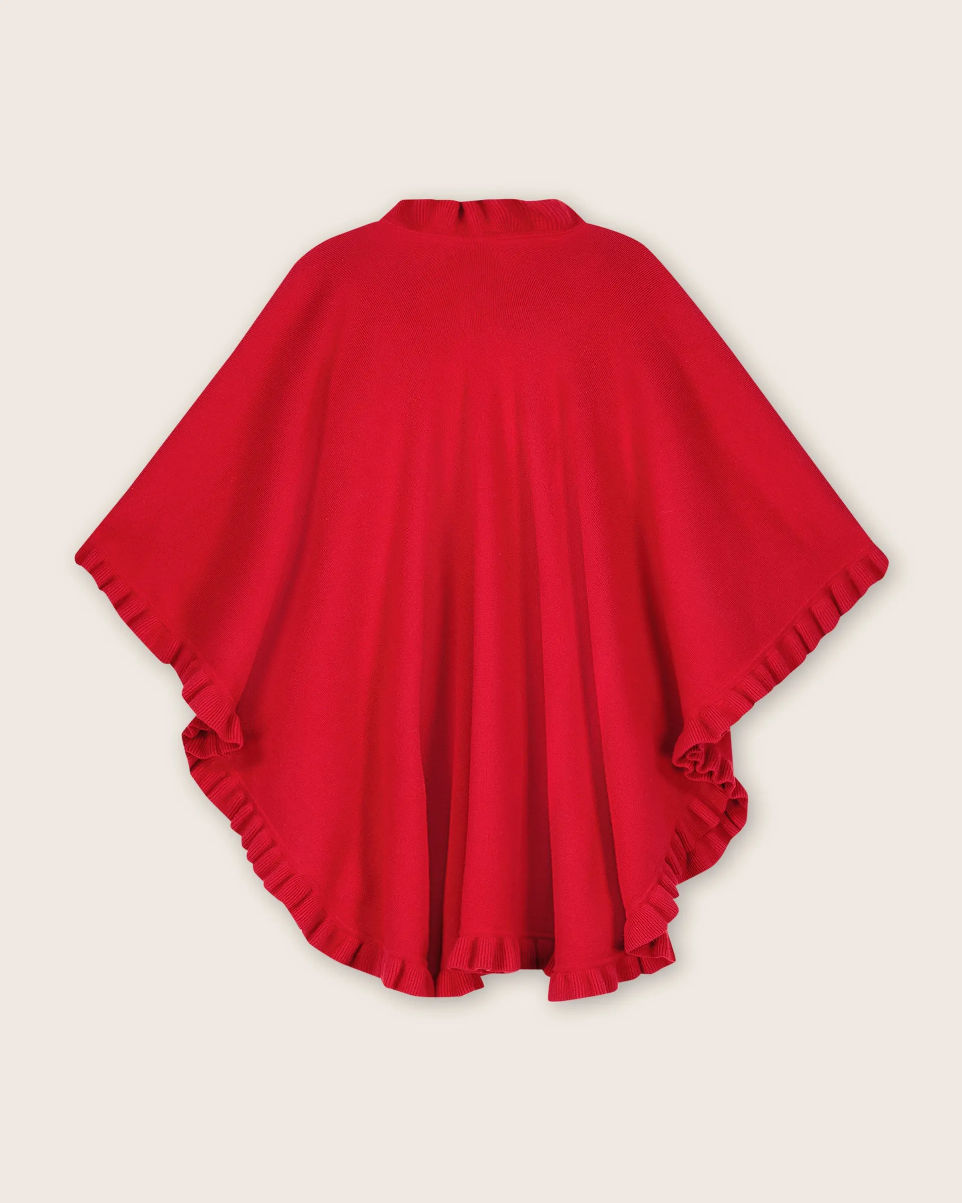 Volant Knitted Cashmere Cape