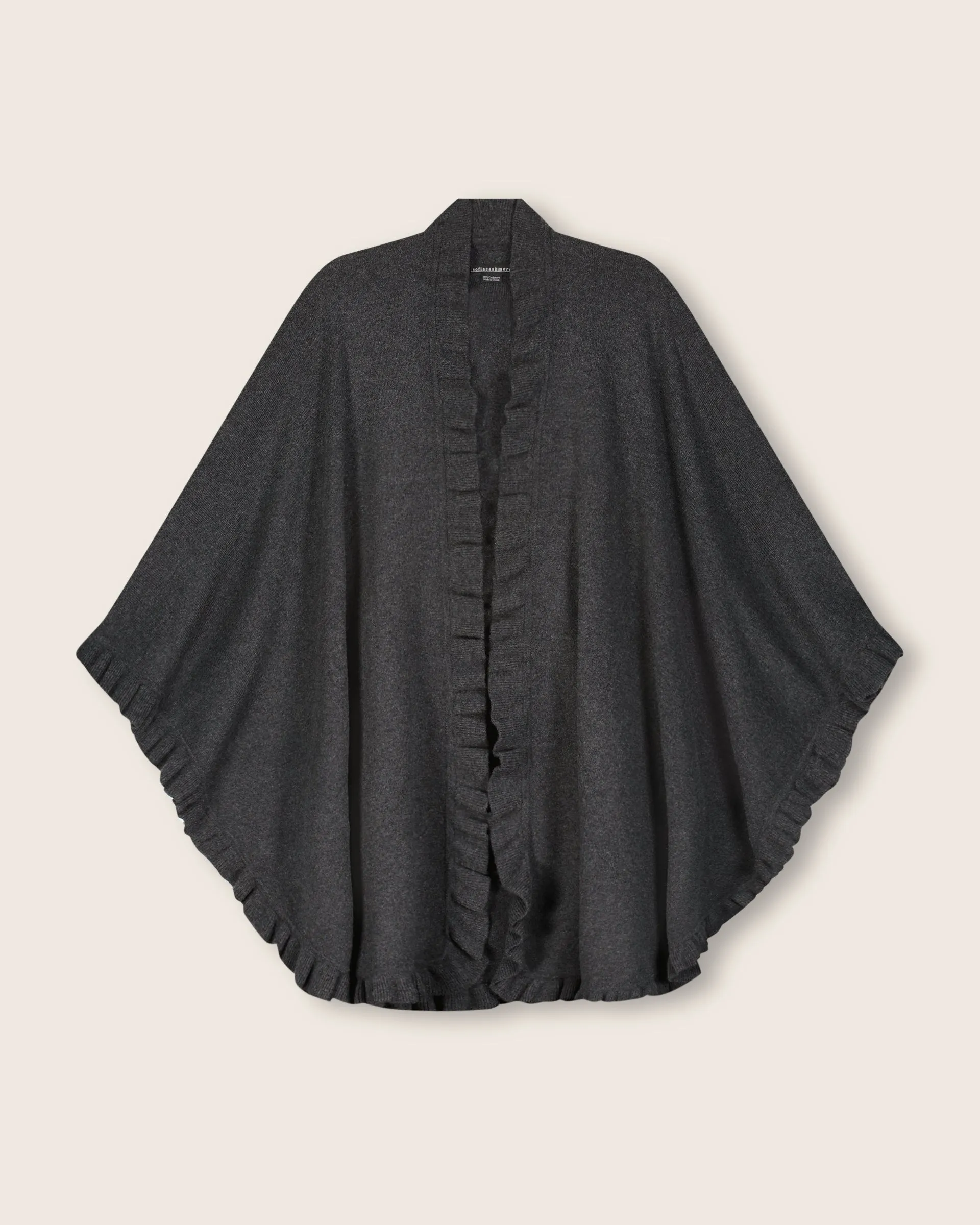 Volant Knitted Cashmere Cape