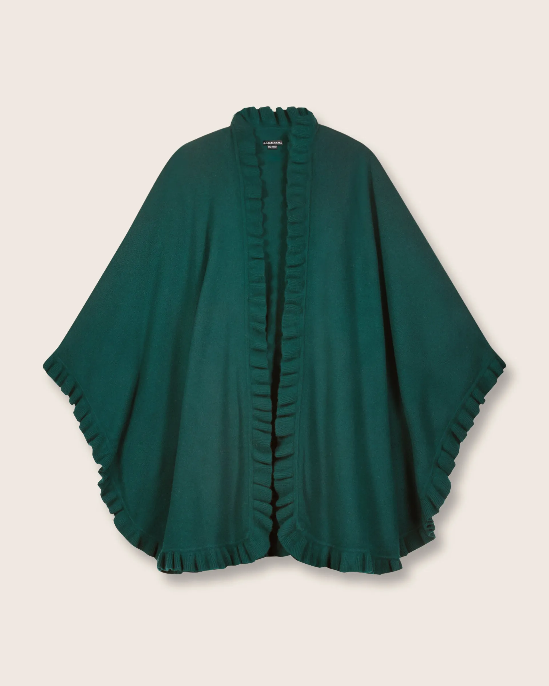 Volant Knitted Cashmere Cape