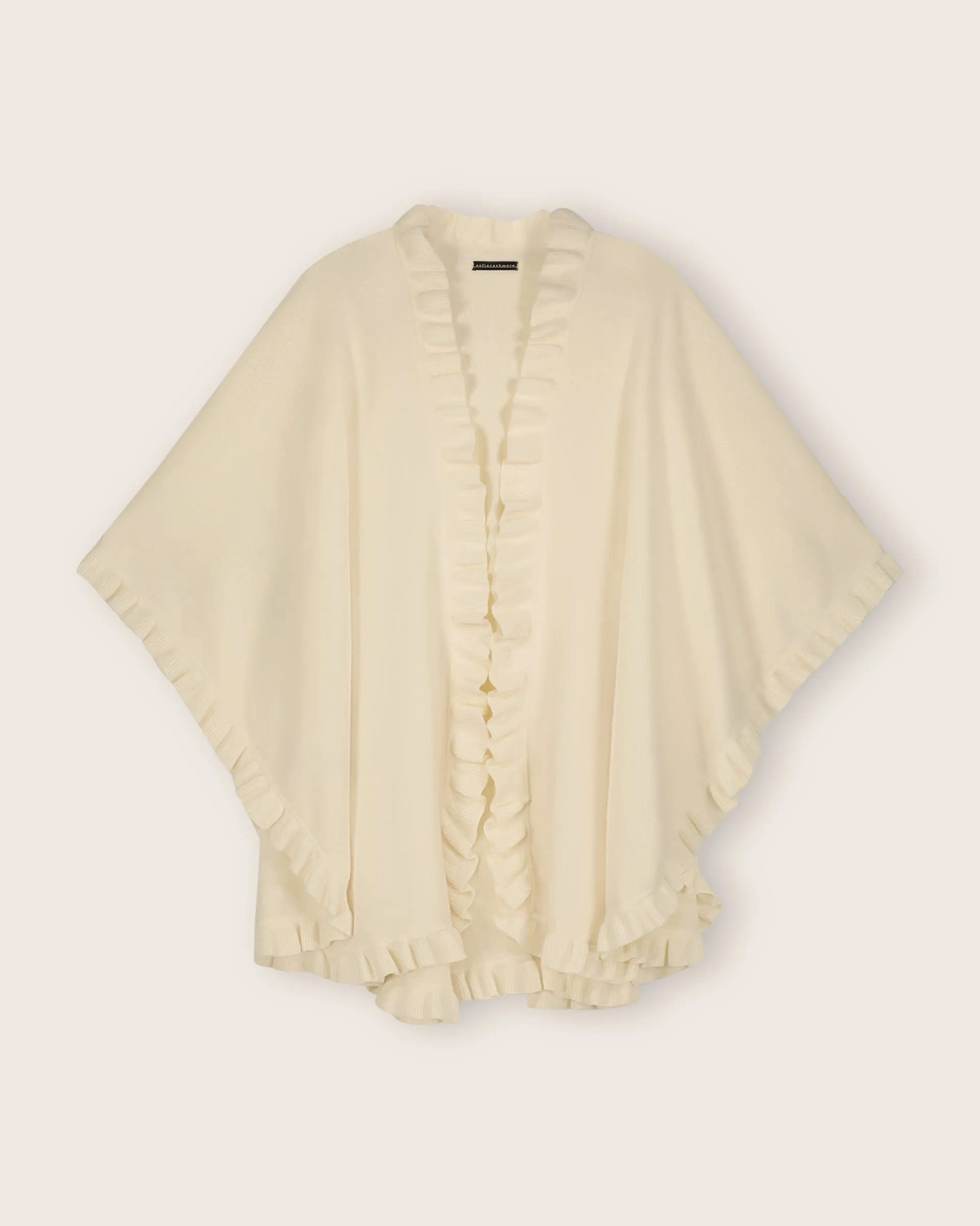 Volant Knitted Cashmere Cape