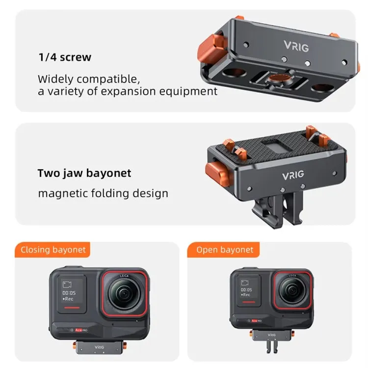 VRIG Magnetic Quick Release Adapter for Insta360 Ace / Ace Pro, Spec: Base