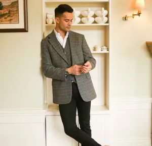 Waistcoat, Charcoal Herringbone