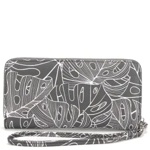 Wallet Kaylee Monstera Lines Grey