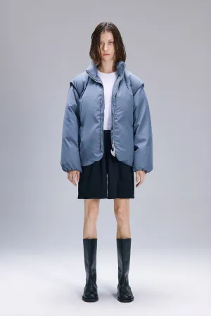 warm thickened white duck down jacket