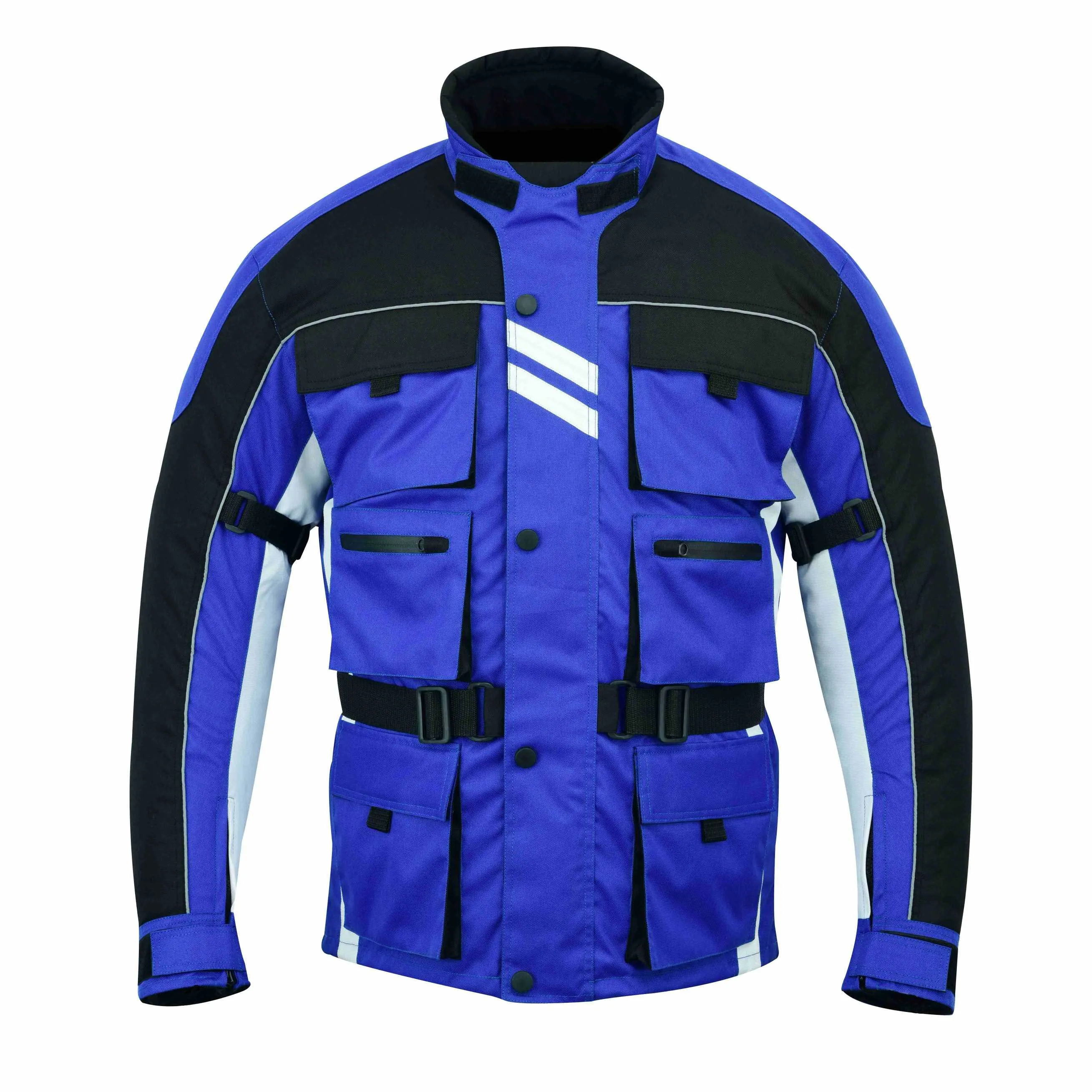 Warrior Gears 6 Pockets Mens Motorcycle Suit, Textile Racing Motorbike Suit with CE Armors