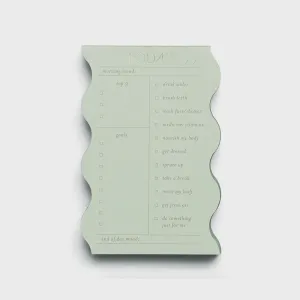 Wavy Daily Notepad - Sage