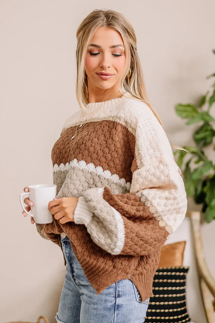What Can I Say Cable Knit Sweater