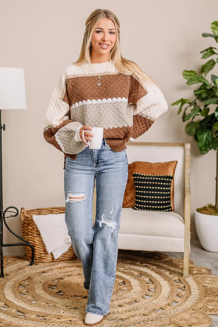 What Can I Say Cable Knit Sweater