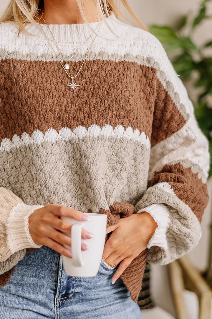 What Can I Say Cable Knit Sweater