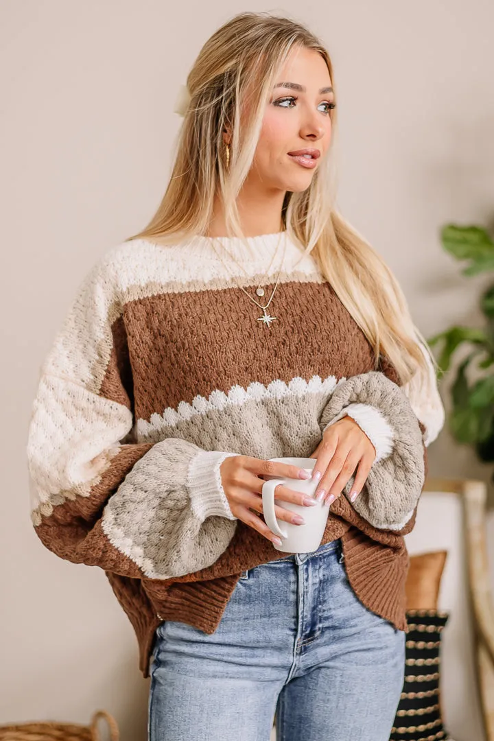 What Can I Say Cable Knit Sweater