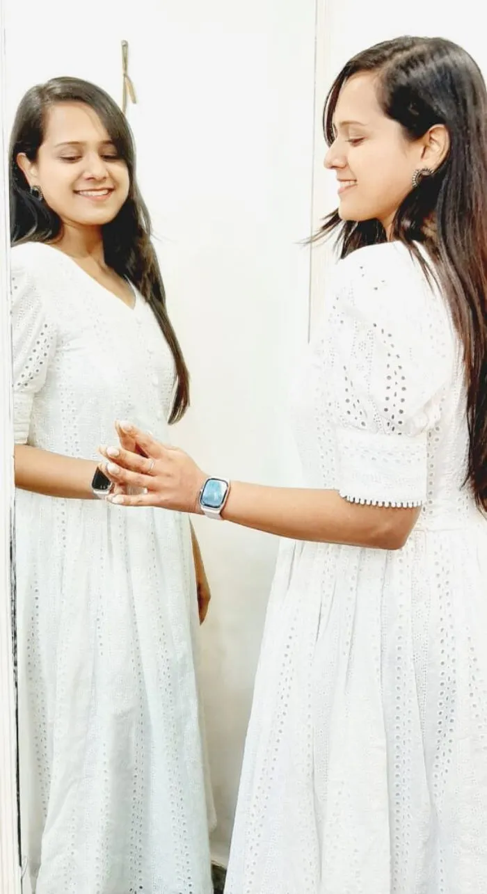 White Cotton Hakoba Chikan Maxi Dress