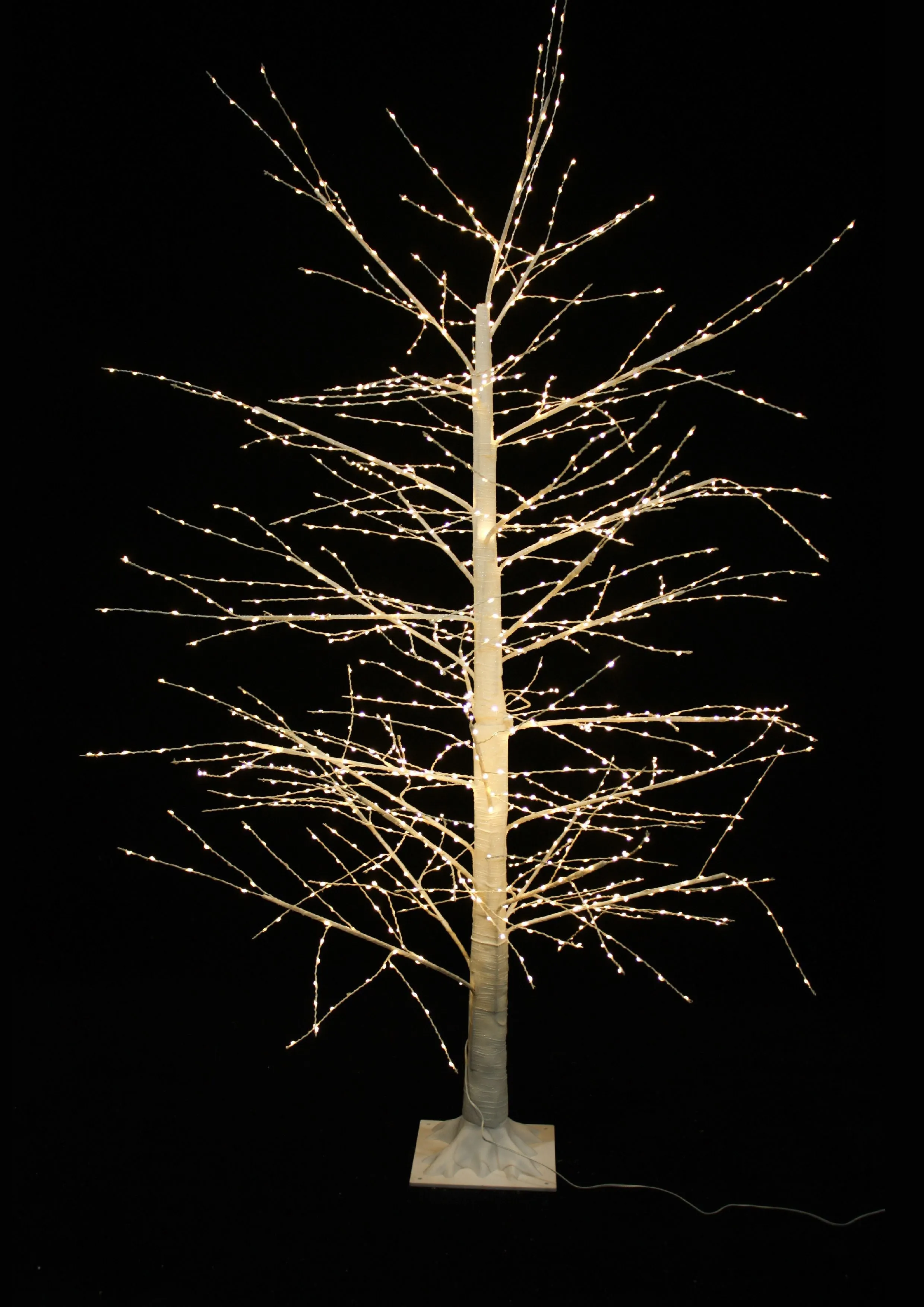 White Glitter Tree with Lights 180cm