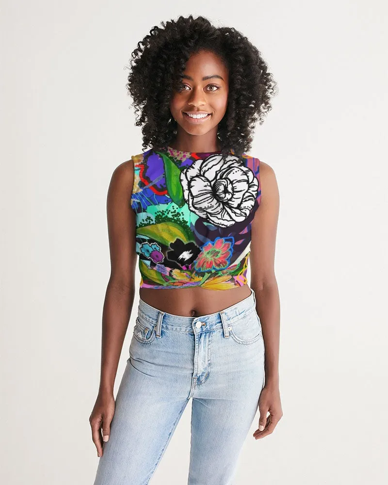 whole LOTTA flowers DOUBLE TAKE Women's Twist-Front Tank