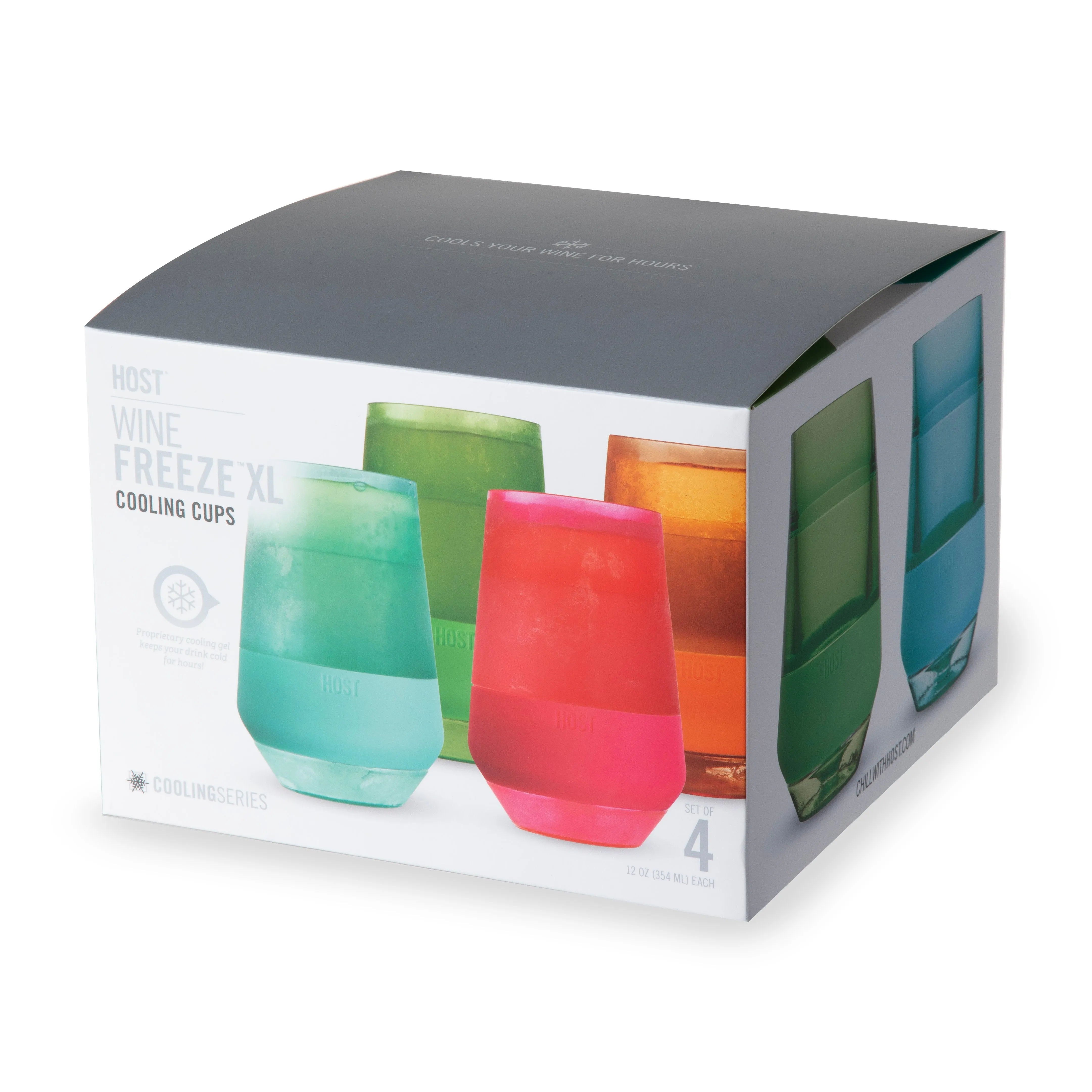 Wine FREEZE™ XL in Vivid Tinted Multicolor, Set of 4