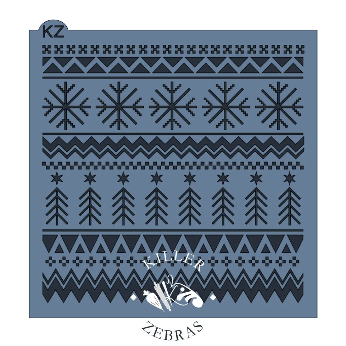 Winter Fair Isle Sweater KZ Stencil