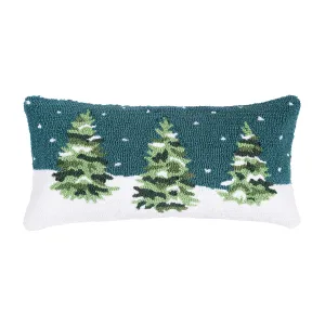 Winter Forest Hooked Pillow