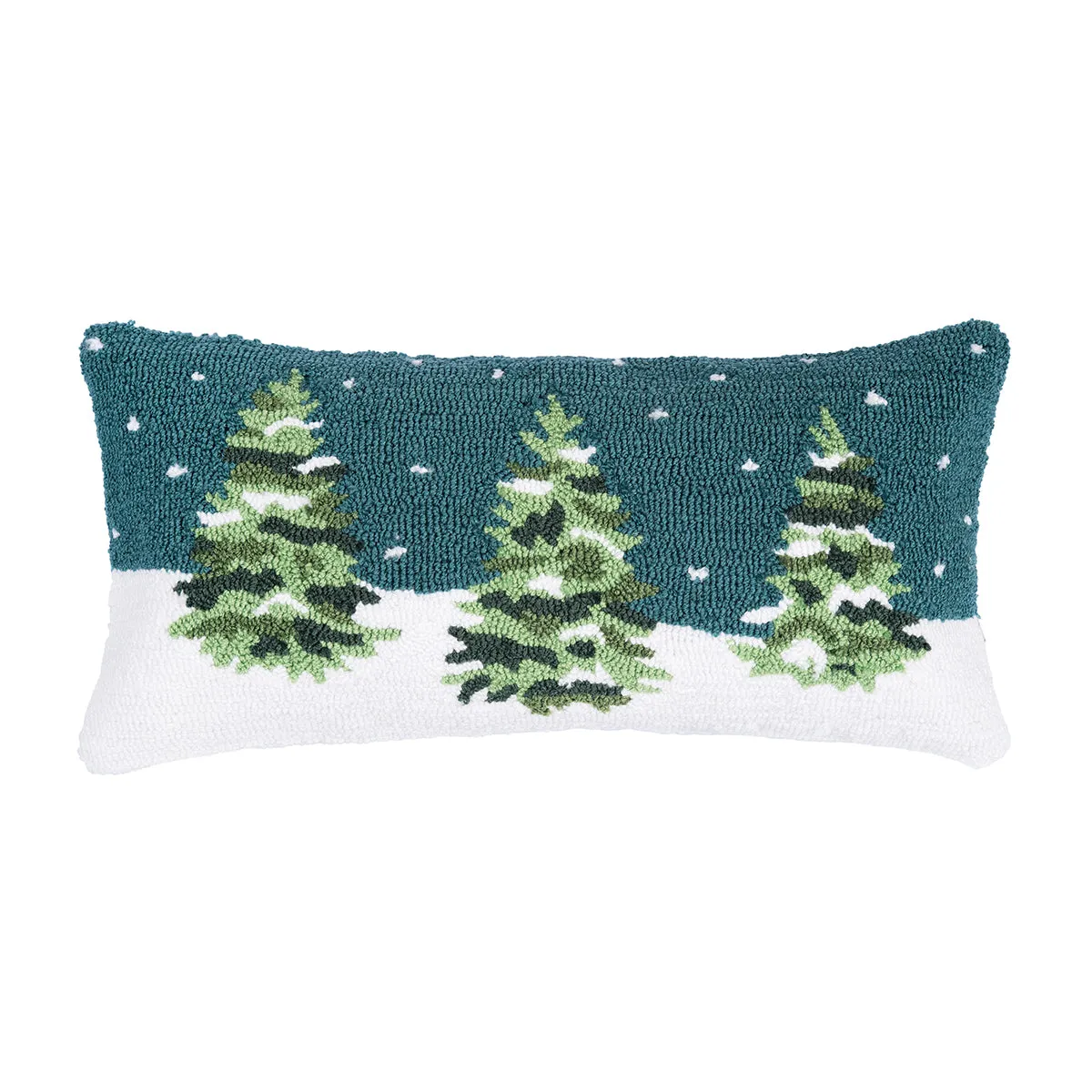 Winter Forest Hooked Pillow