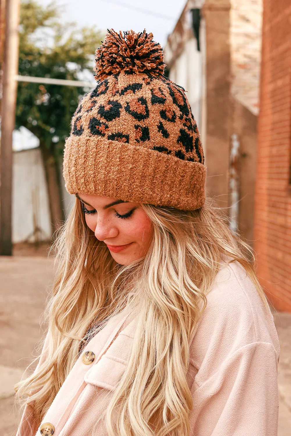 Winter Warm Thickened Leopard Print Fashion Jacquard Plush Hat
