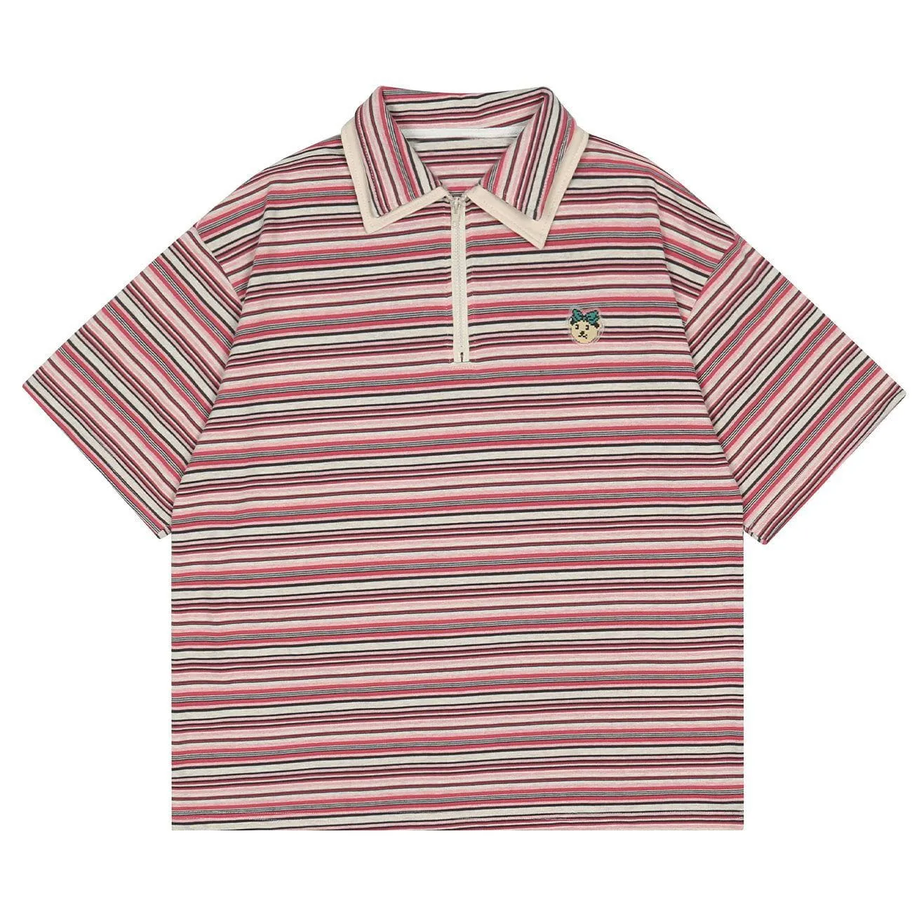 WLS Bear Stripe Print Tee