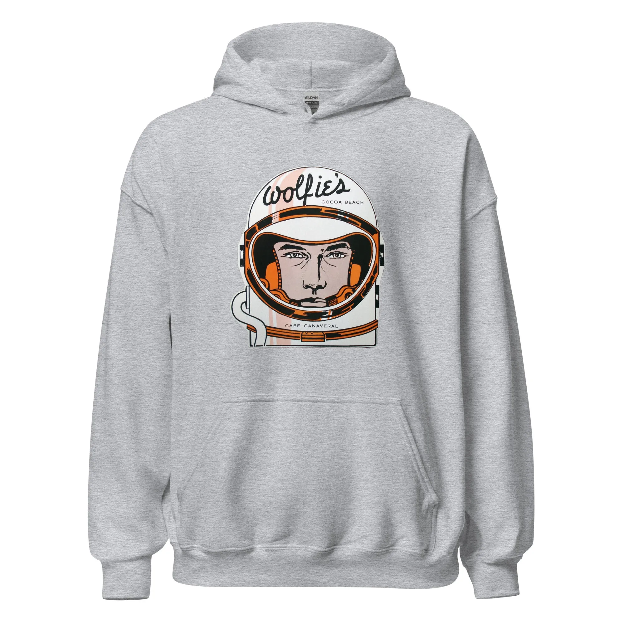 Wolfie's Hoodie - Cocoa Beach, FL | Retro 60s Apollo/Mercury Astronaut Sweatshirt