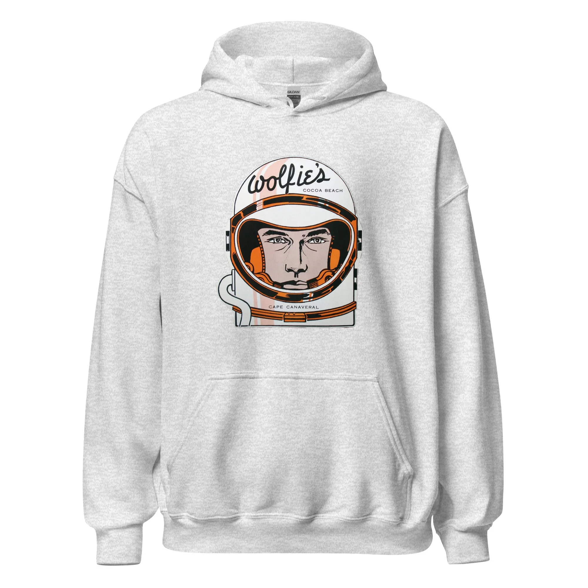 Wolfie's Hoodie - Cocoa Beach, FL | Retro 60s Apollo/Mercury Astronaut Sweatshirt