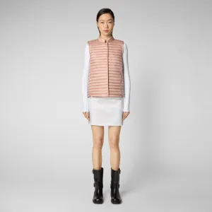 Woman's vest Aria in powder pink