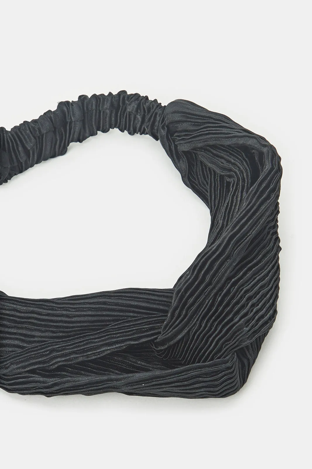 Women Black Knotted Hair Wrap