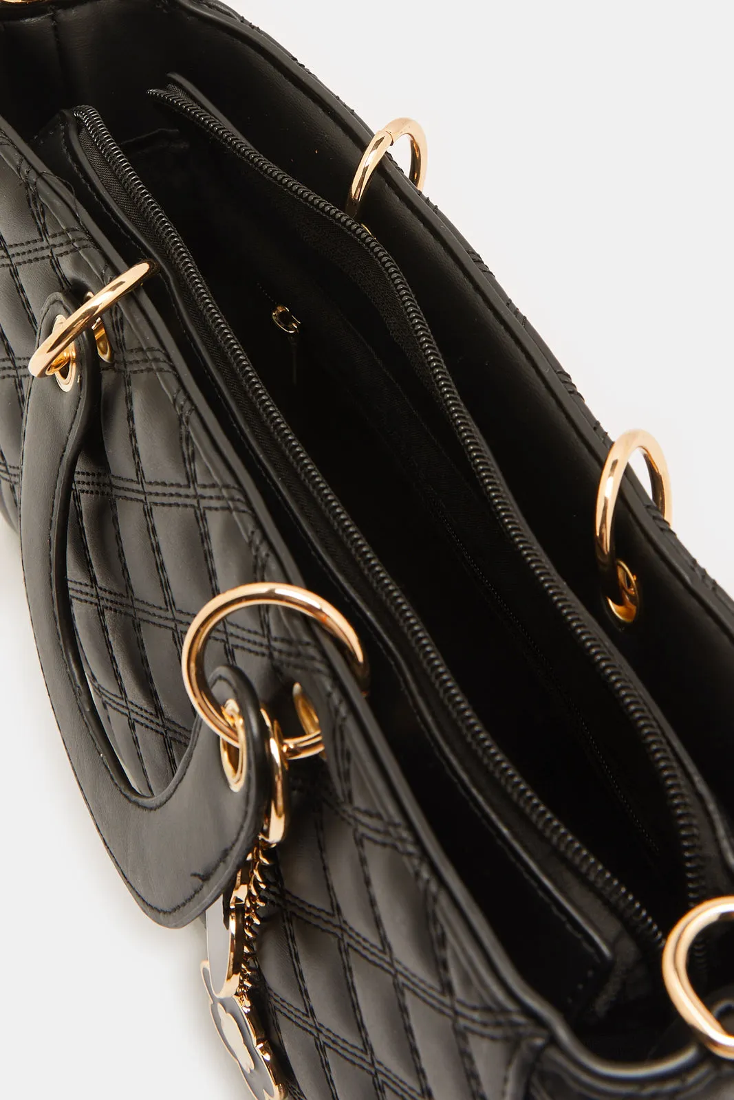Women Black Quilting Day Bag