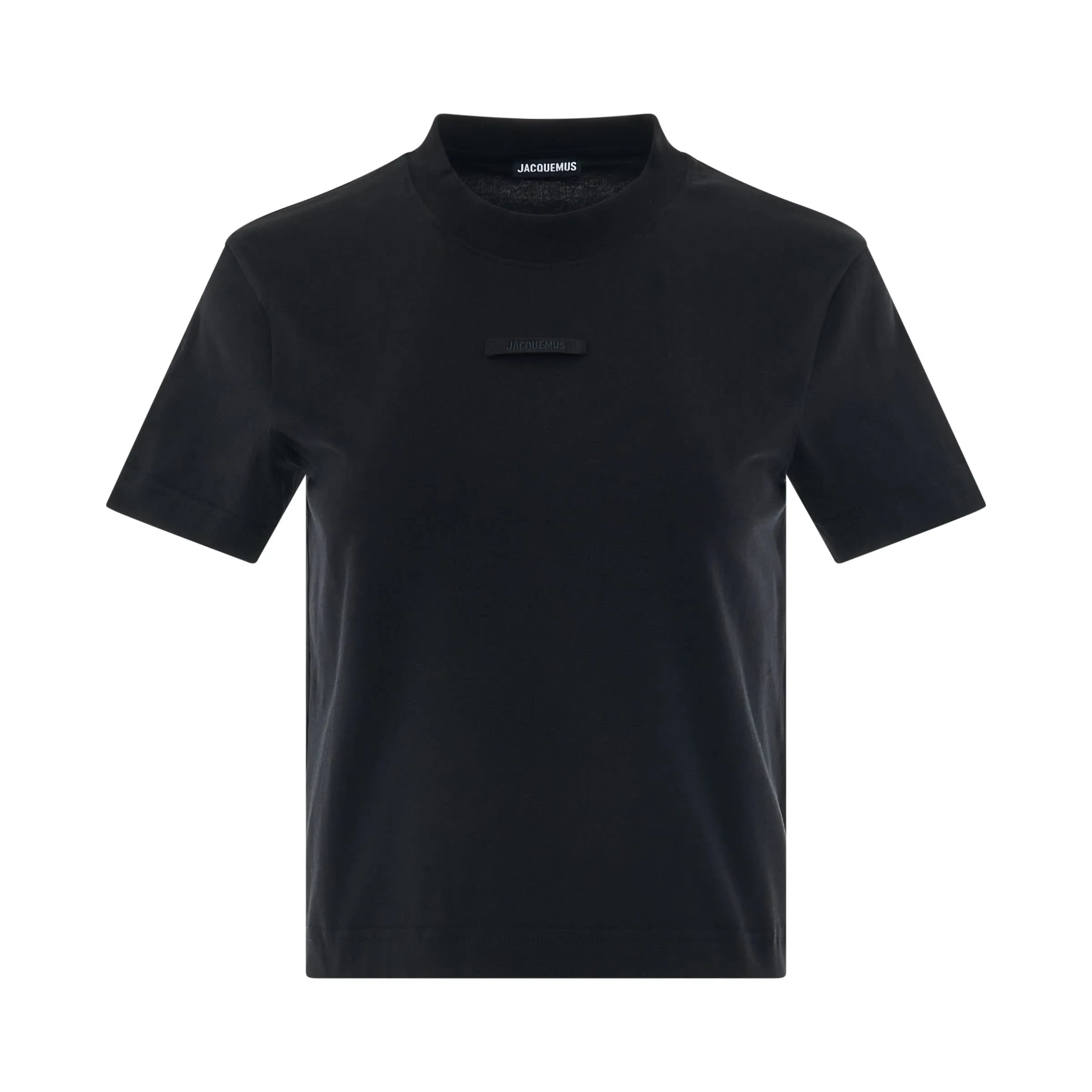 Women Gros Grain Logo T-Shirt in Black