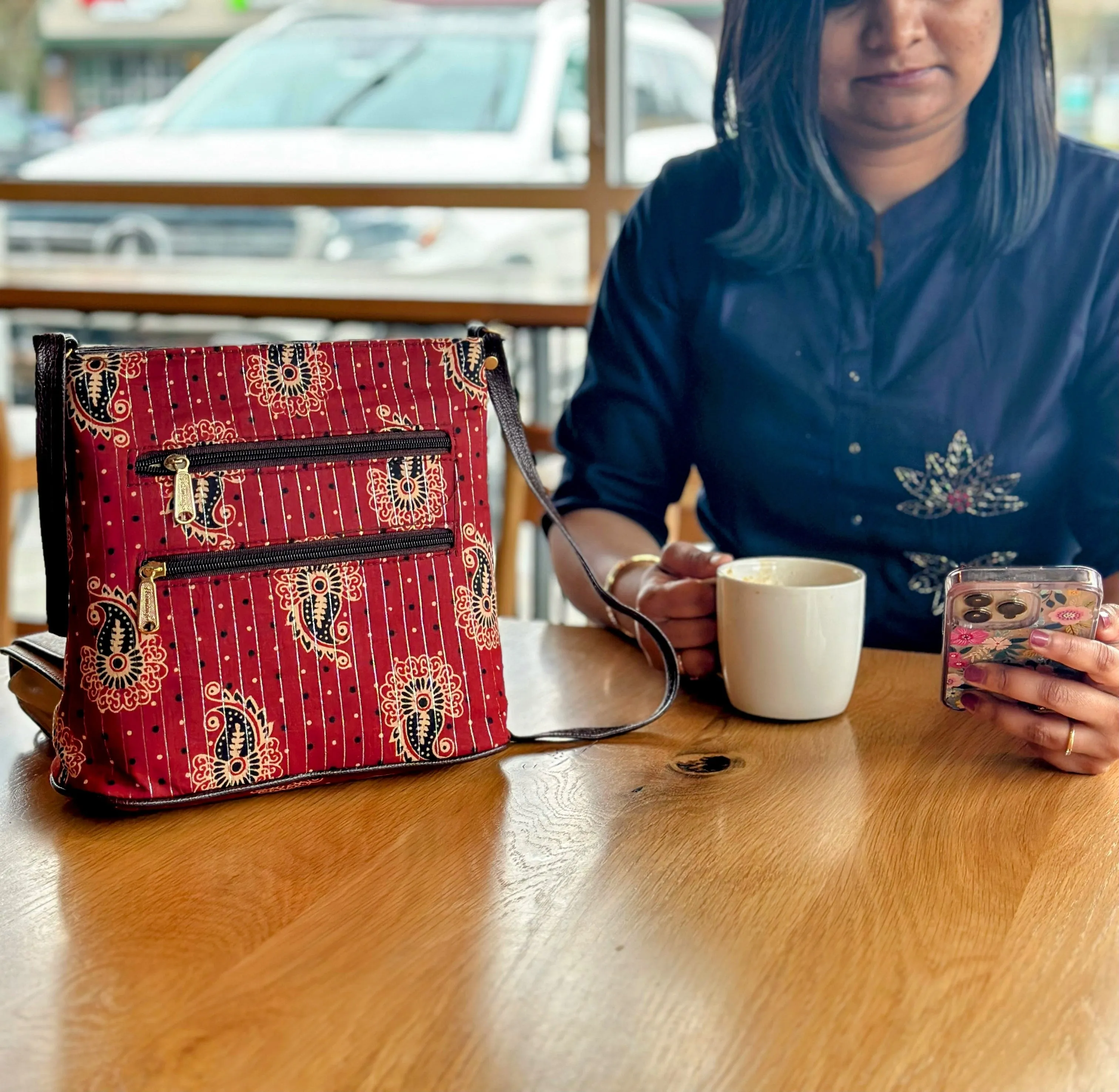 Women Ikat Crossbody Sling Bags