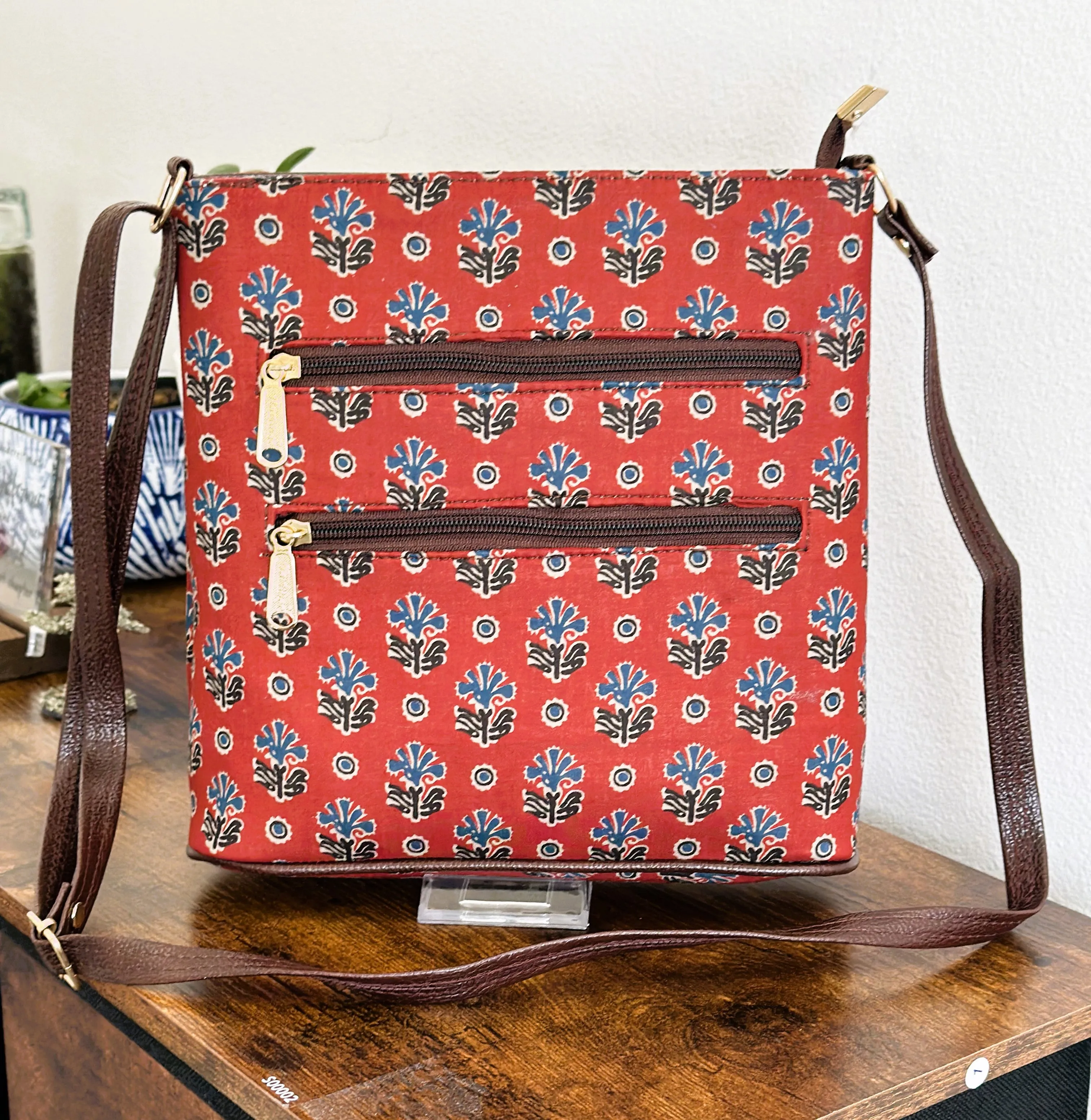 Women Ikat Crossbody Sling Bags