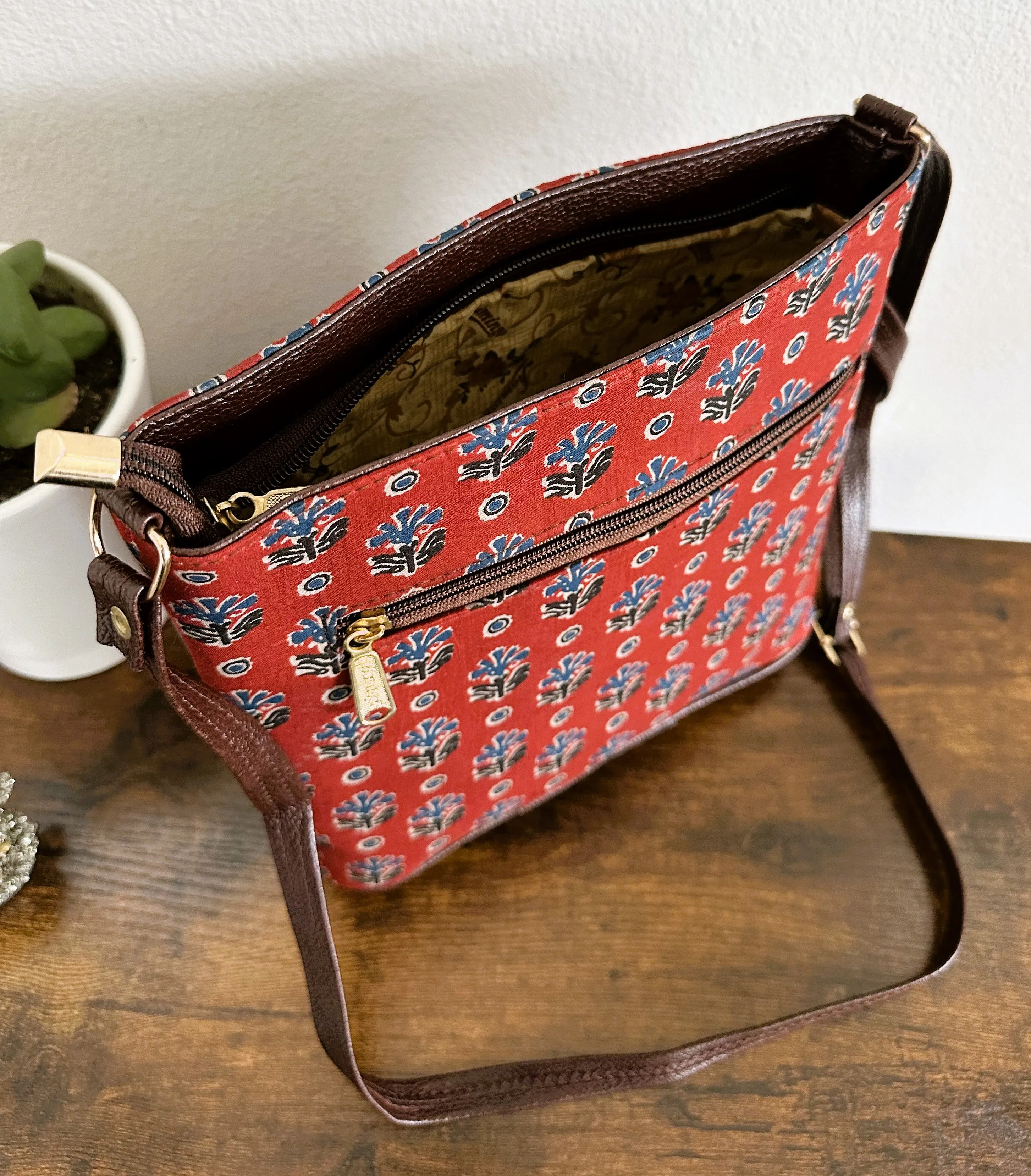 Women Ikat Crossbody Sling Bags
