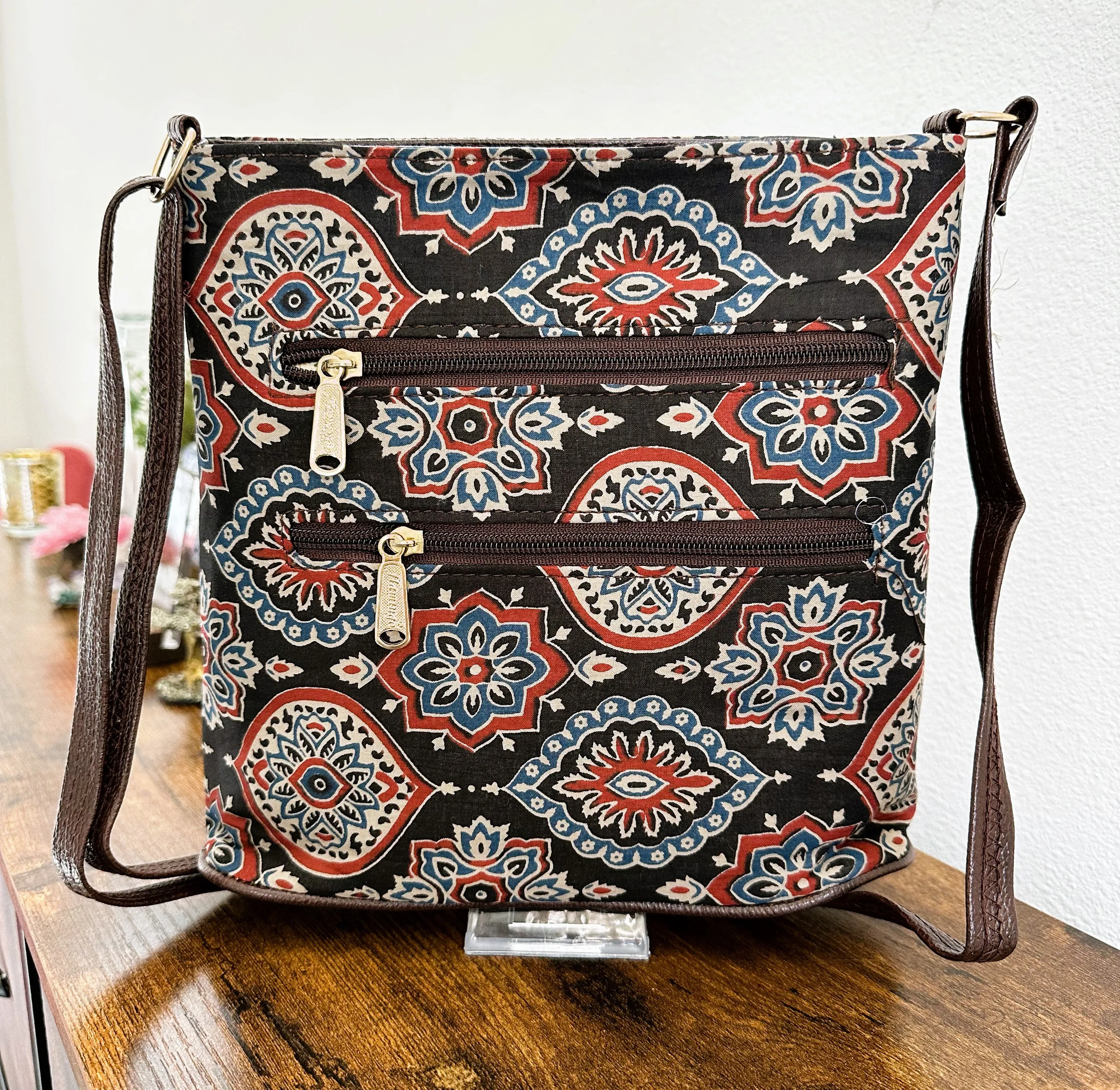 Women Ikat Crossbody Sling Bags