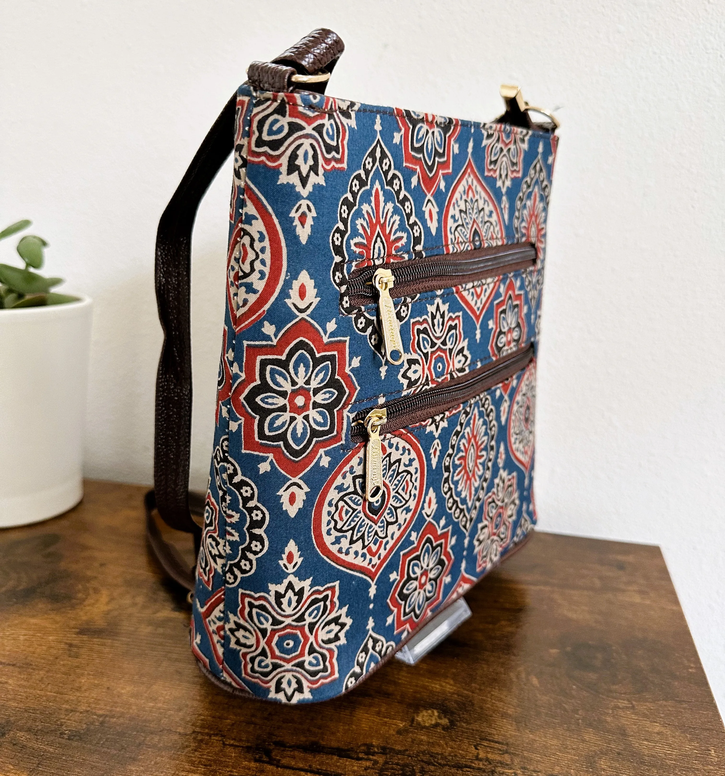 Women Ikat Crossbody Sling Bags
