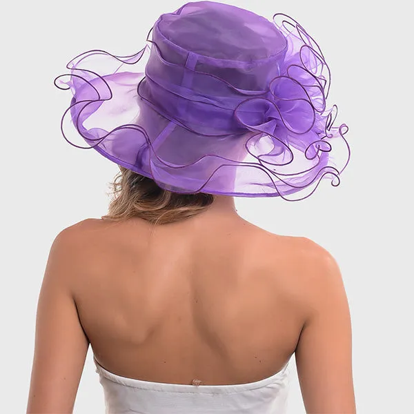 Women Organza Kentucky Derby Church Hats S019