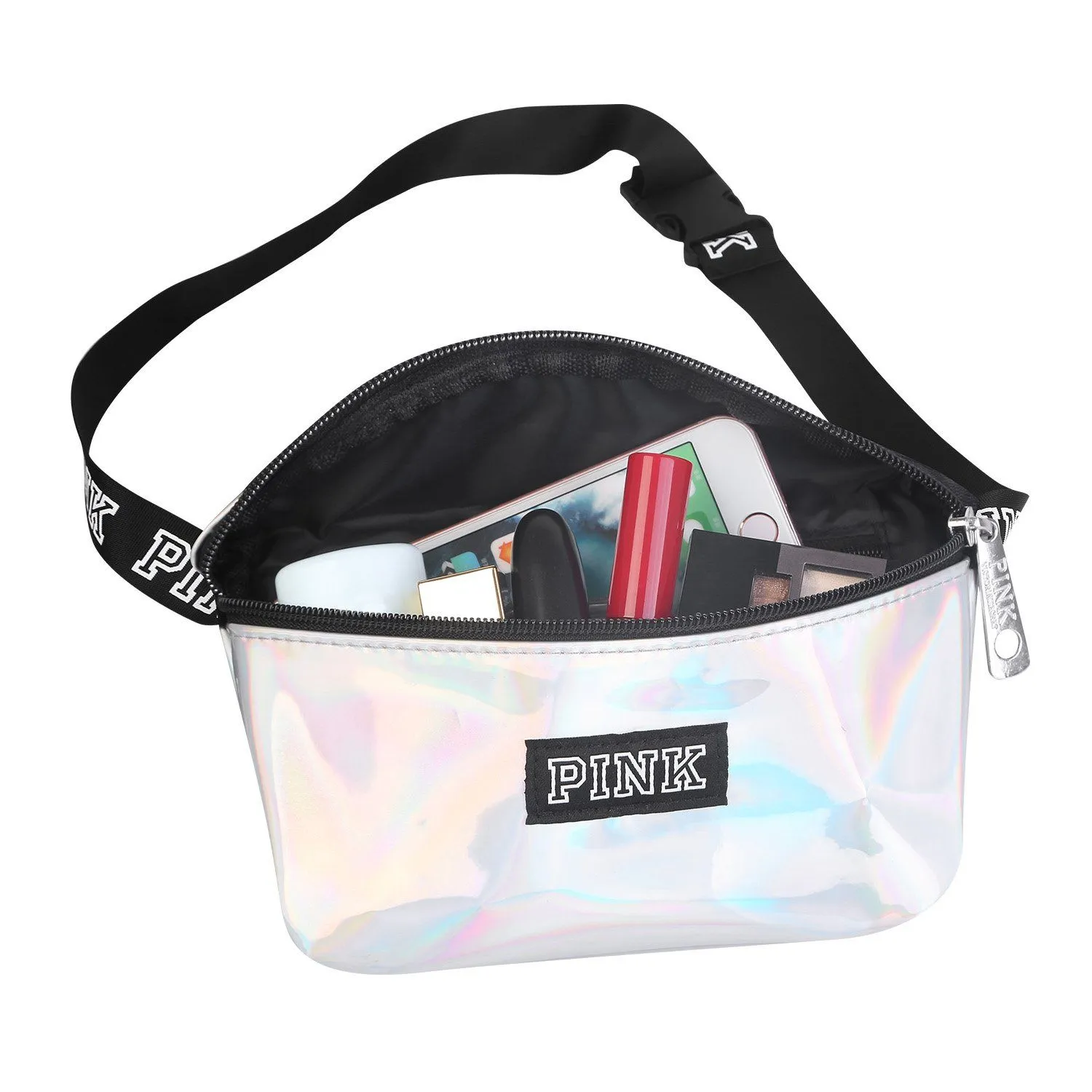 Women Shiny Leather Waist Pack Bag