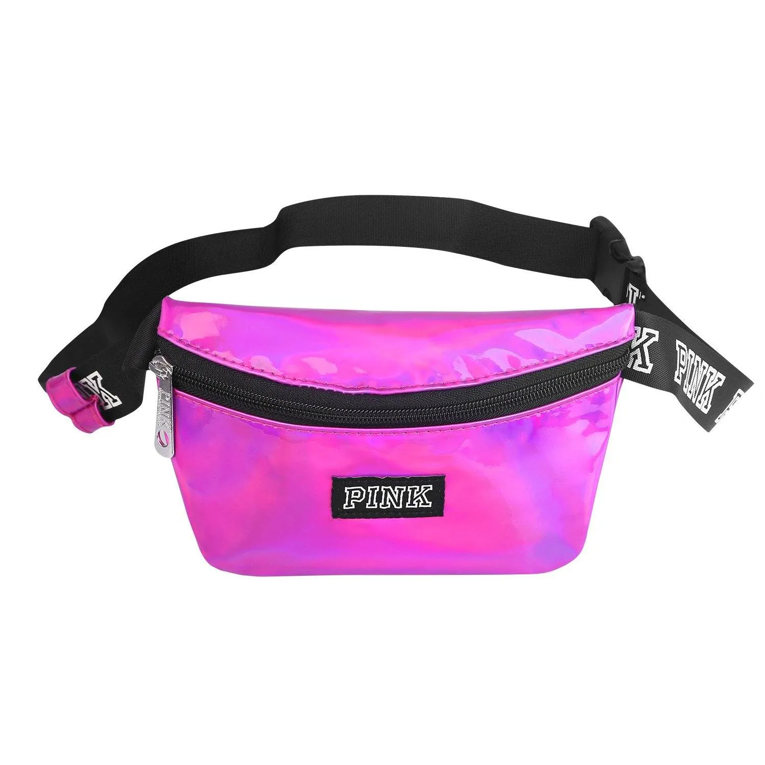 Women Shiny Leather Waist Pack Bag