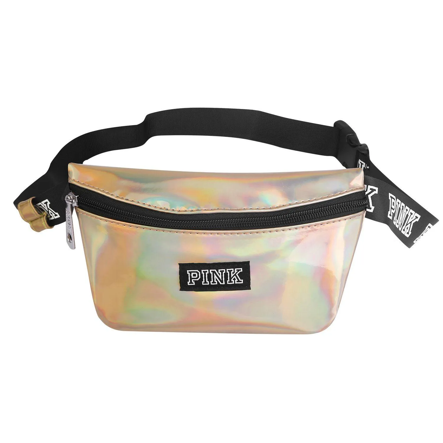 Women Shiny Leather Waist Pack Bag