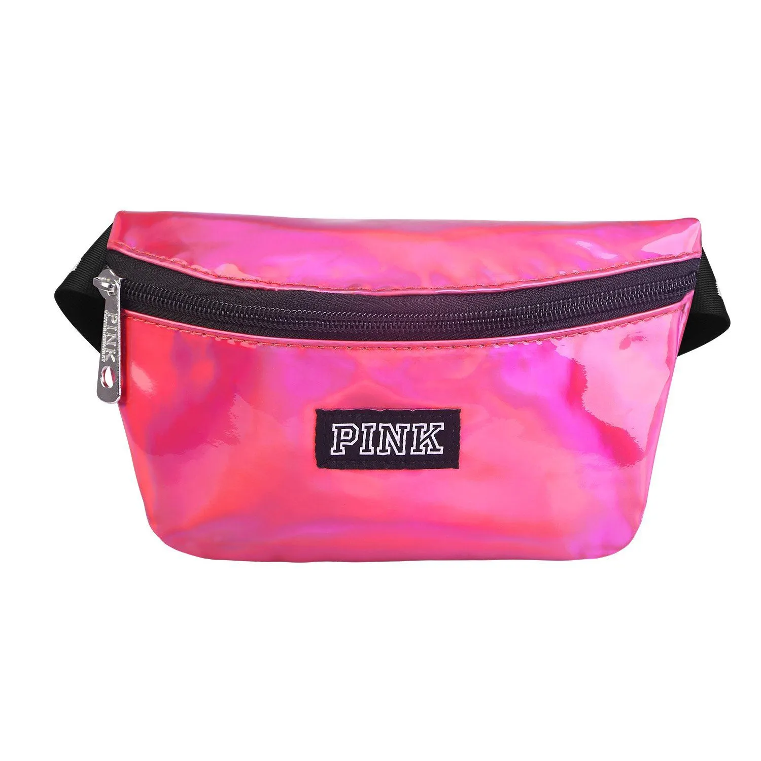 Women Shiny Leather Waist Pack Bag