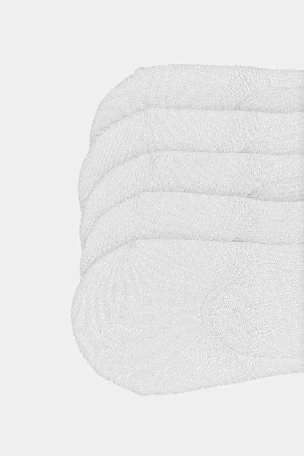 Women White Invisible Socks Set (5 pairs)