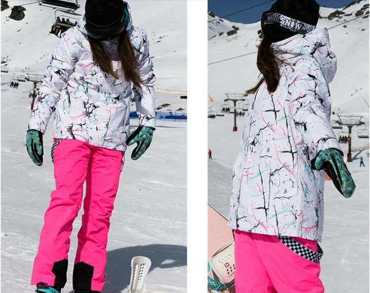 Women Winter Waterproof Breathable Warm Snowboard Jacket