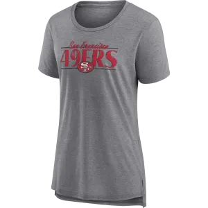 Women's 49ers Up The Middle Triblend Short Sleeve Tee