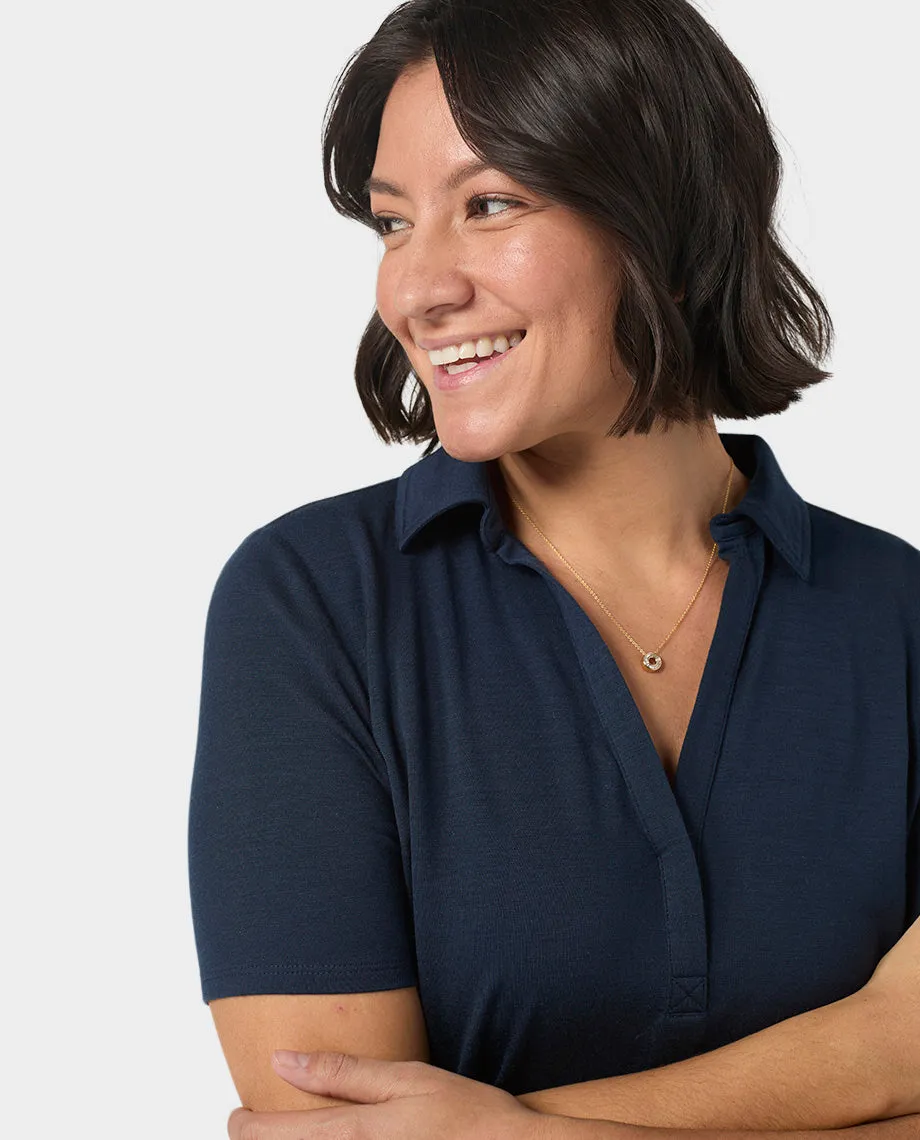 Women's Alpin Lightweight Merino Polo SS