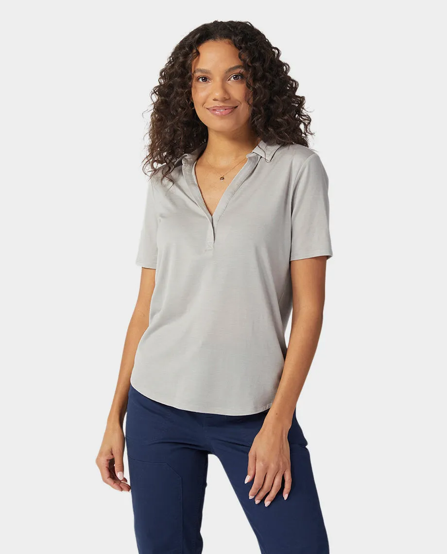 Women's Alpin Lightweight Merino Polo SS