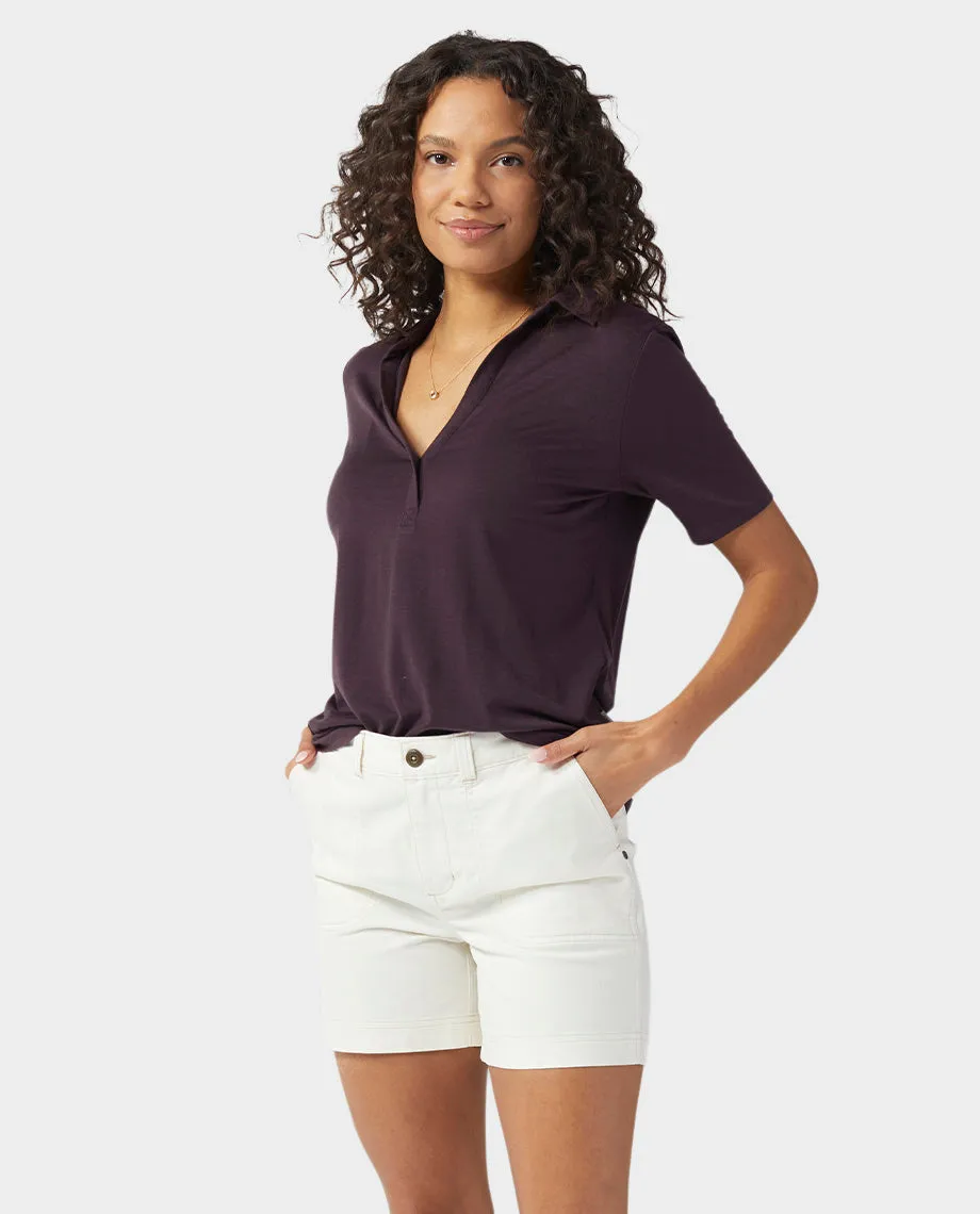 Women's Alpin Lightweight Merino Polo SS