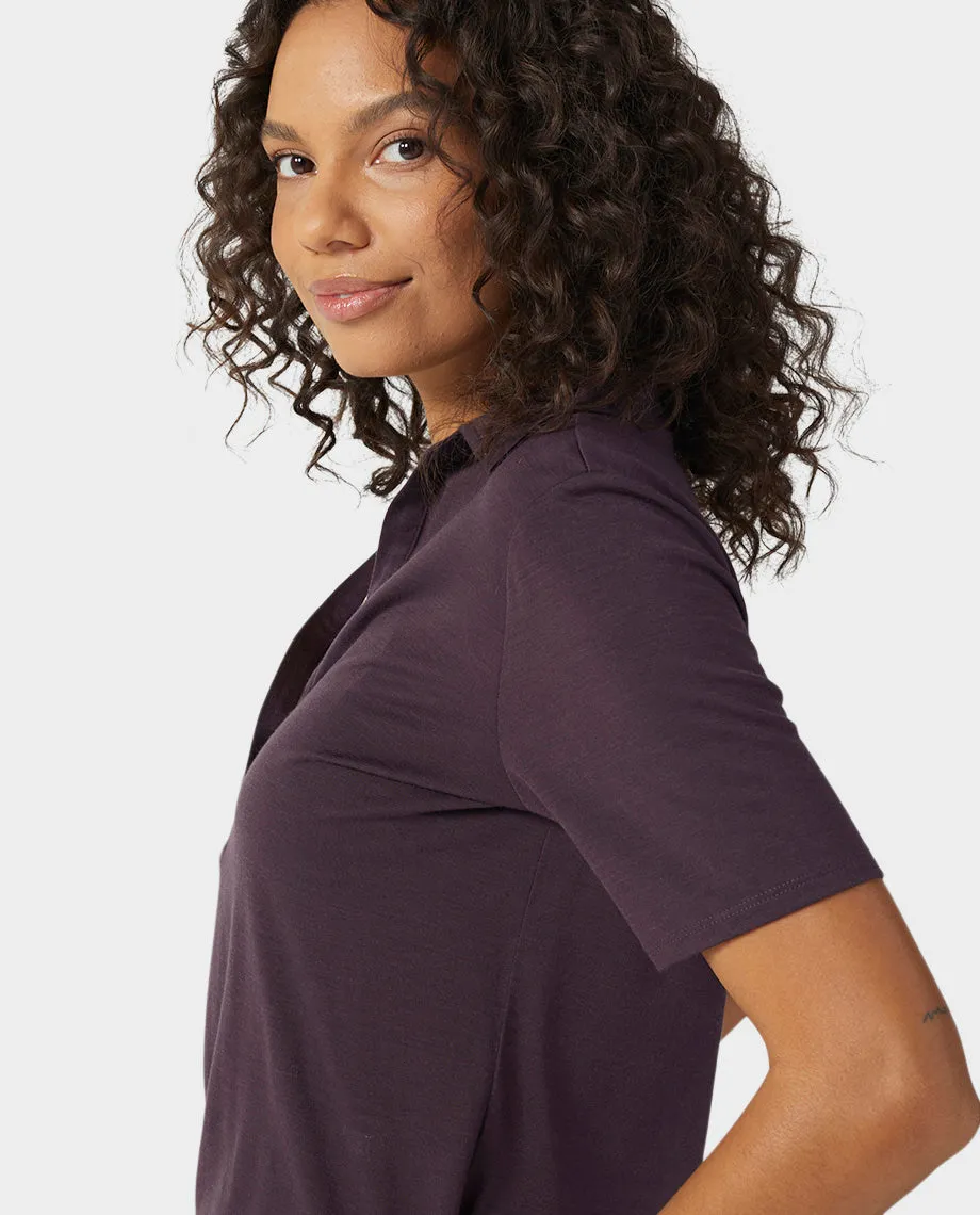 Women's Alpin Lightweight Merino Polo SS